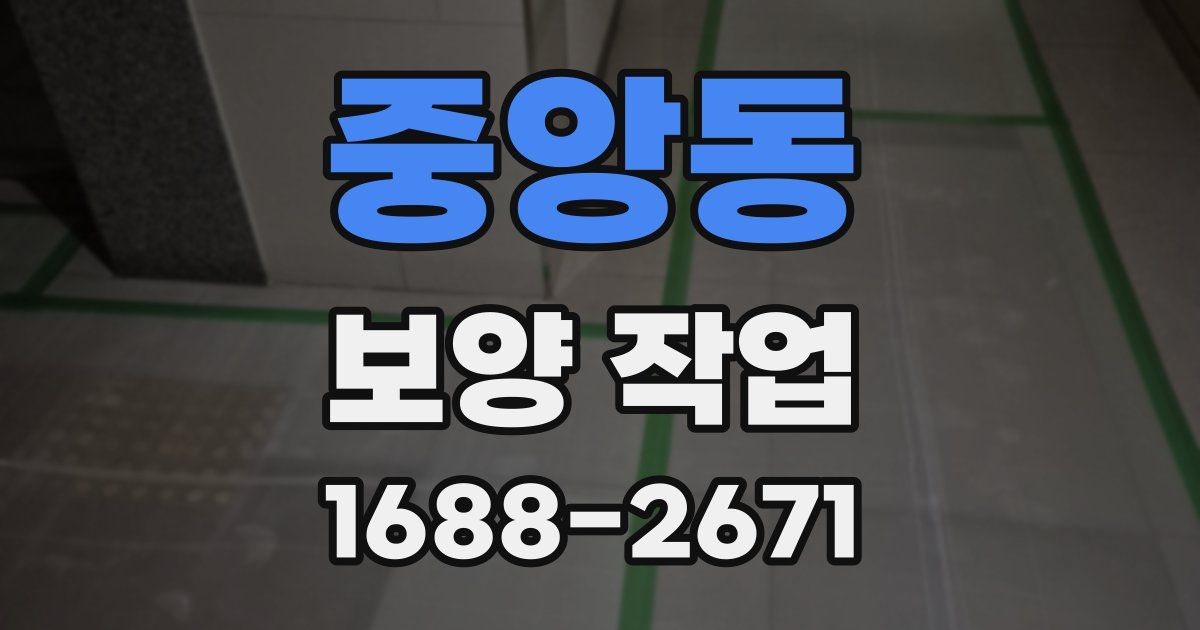 중앙동 보양 작업