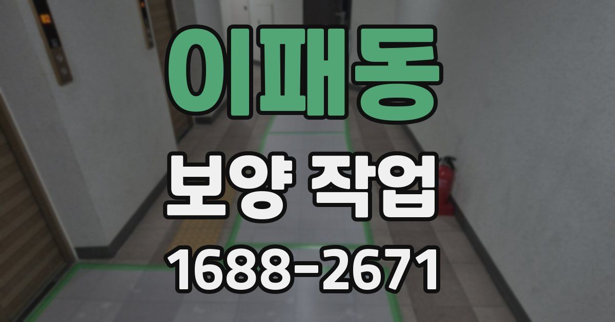 이패동 보양 작업