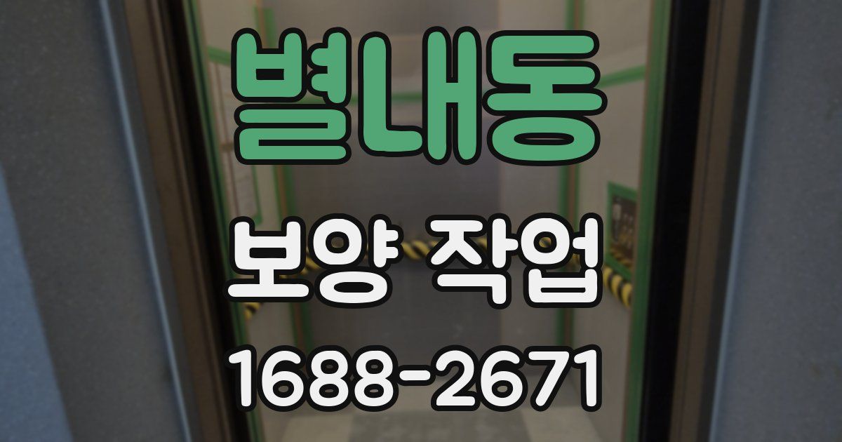 별내동 보양 작업