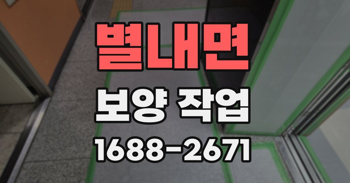 별내면 보양 작업