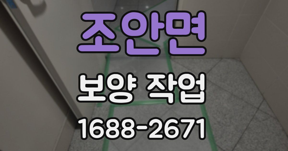 조안면 보양 작업