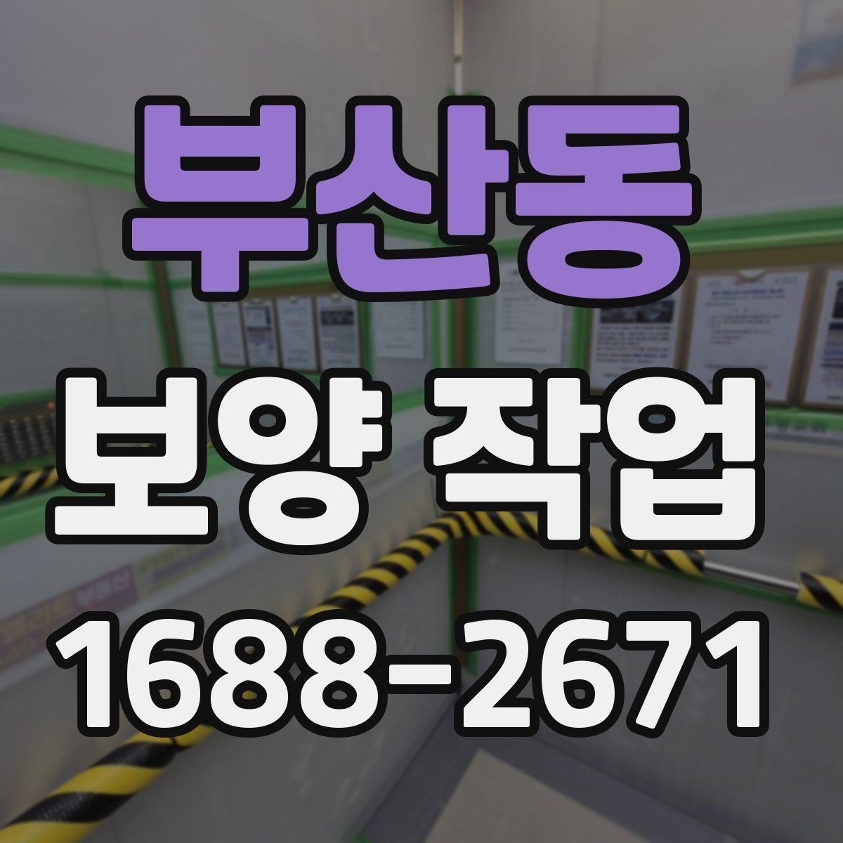 부산동 보양 작업 결과를 좌우하는 현장 조사