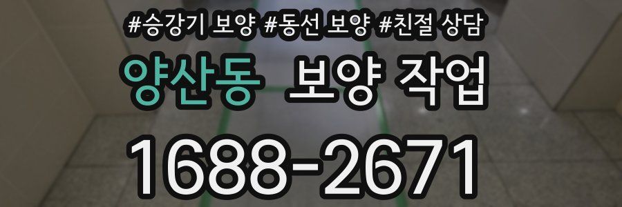 양산동 보양 작업