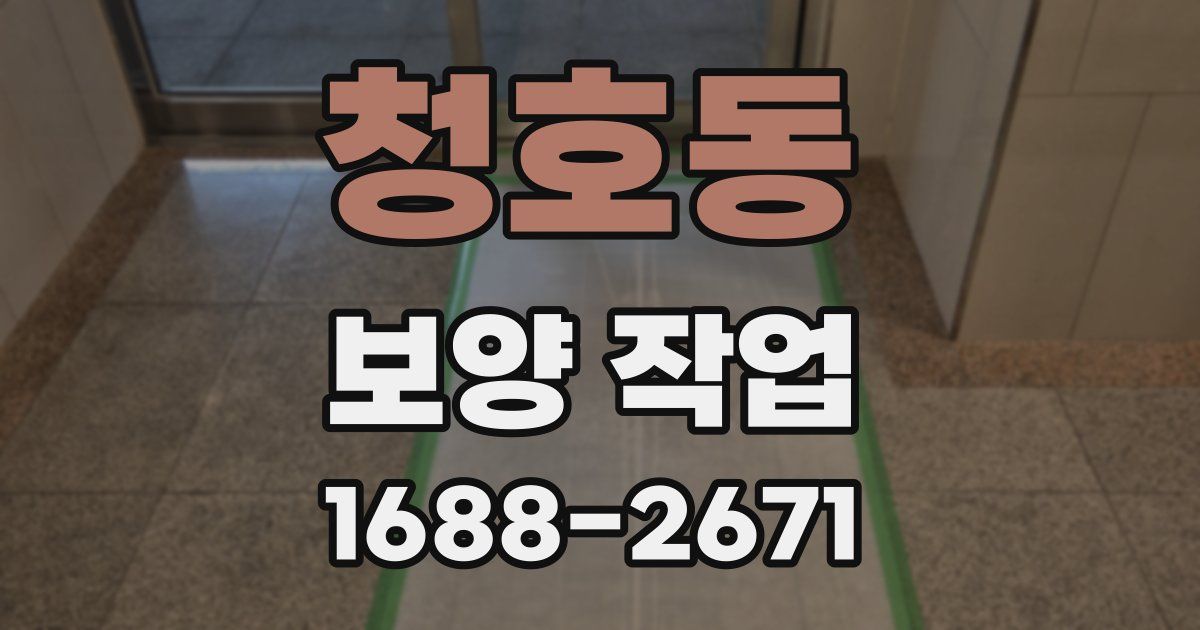 청호동 보양 작업