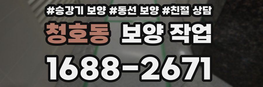 청호동 보양 작업