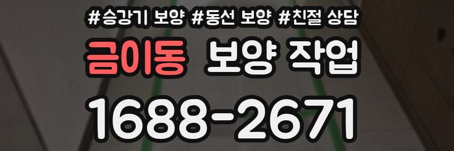 금이동 보양 작업