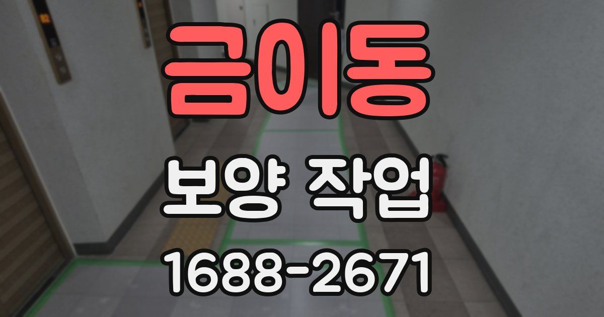 금이동 보양 작업