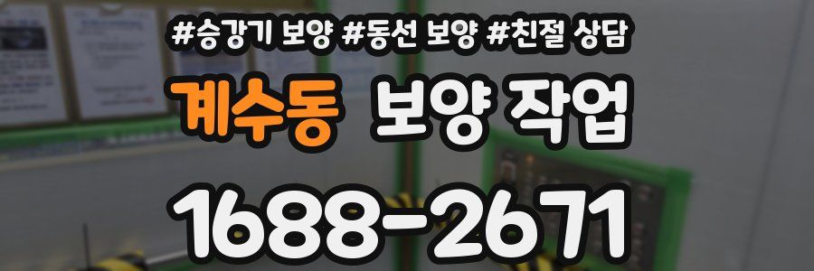 계수동 보양 작업
