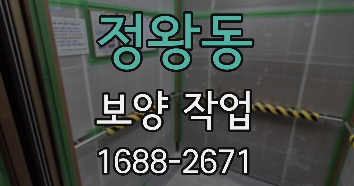 정왕동 보양 작업