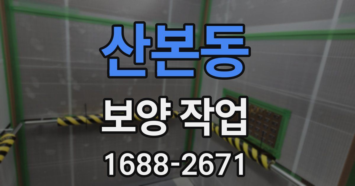 산본동 보양 작업