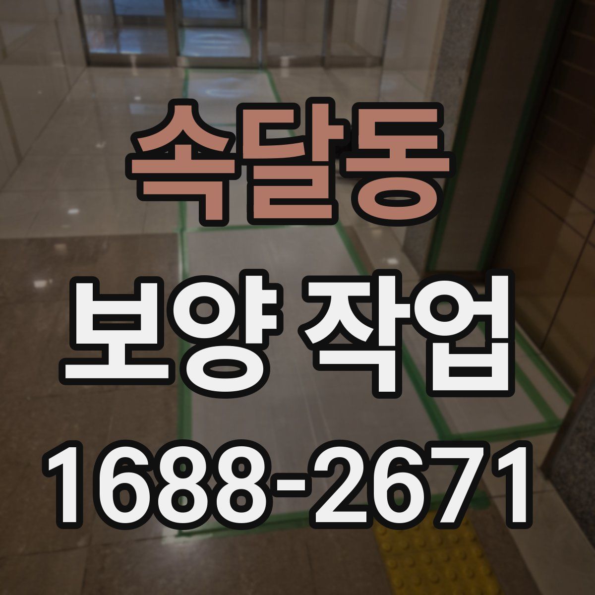 속달동 보양 작업