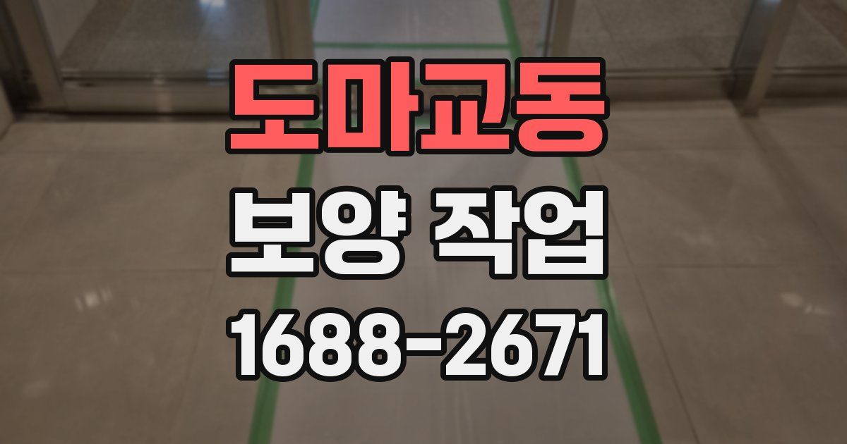 도마교동 보양 작업