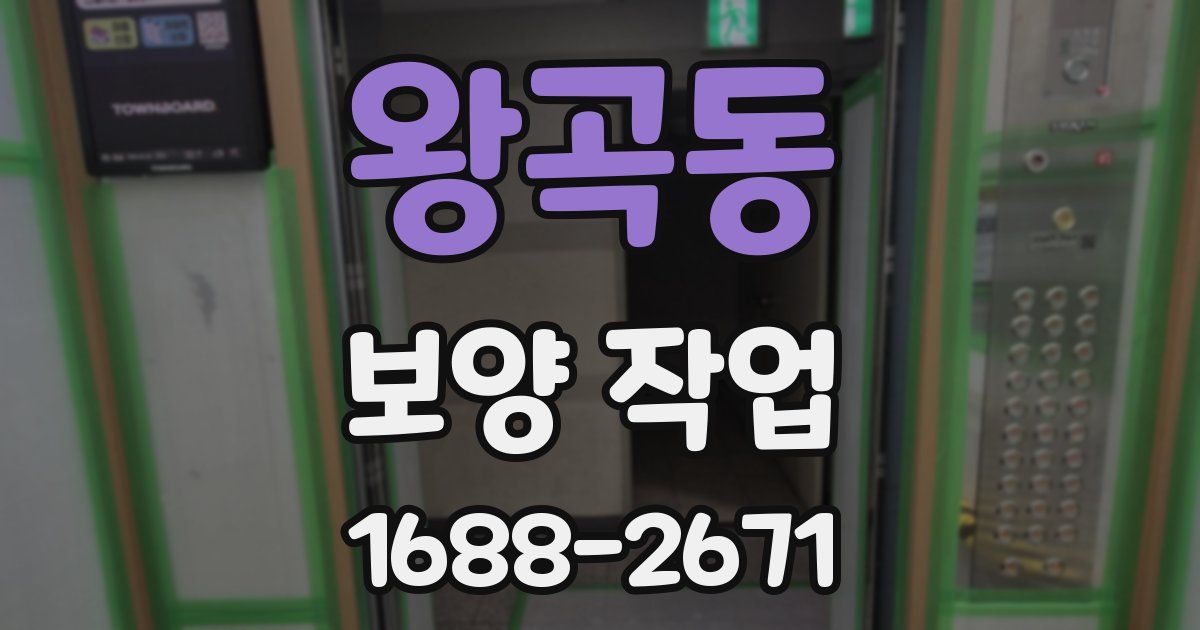 왕곡동 보양 작업