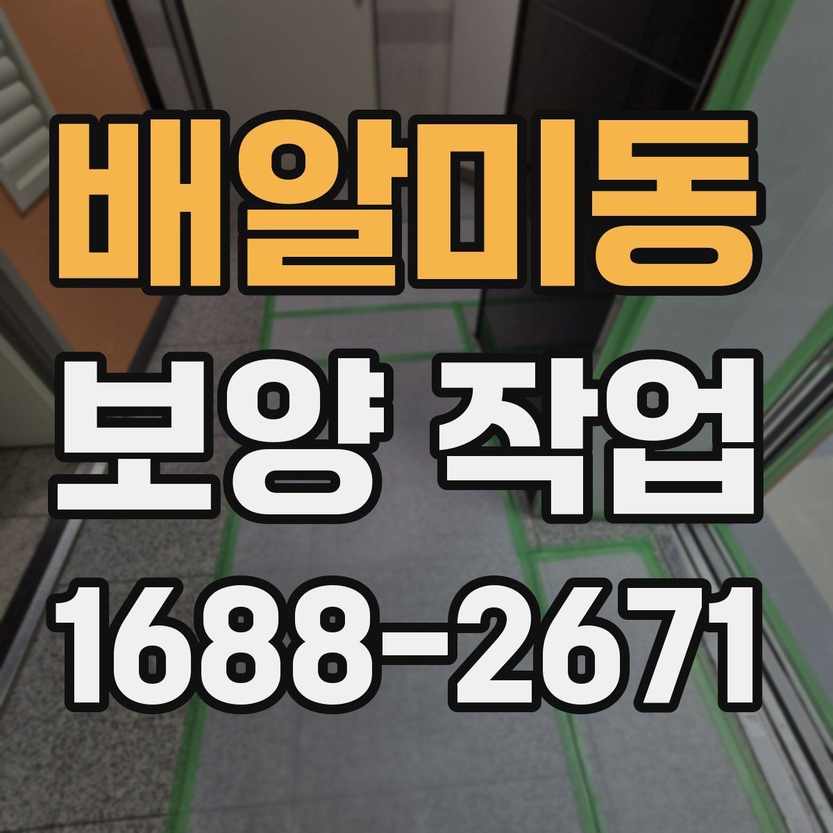 배알미동 보양 작업 후 마무리와 점검 방법