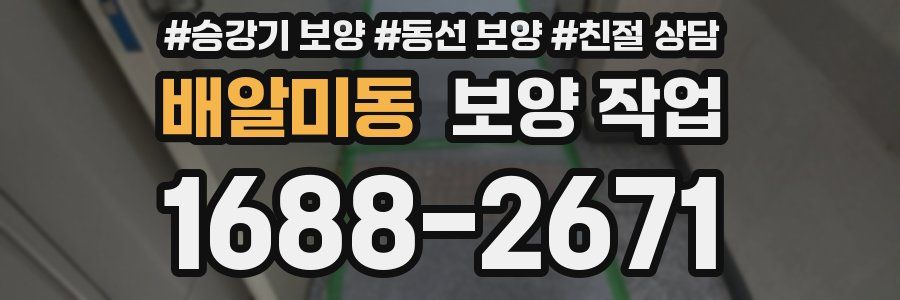 배알미동 보양 작업