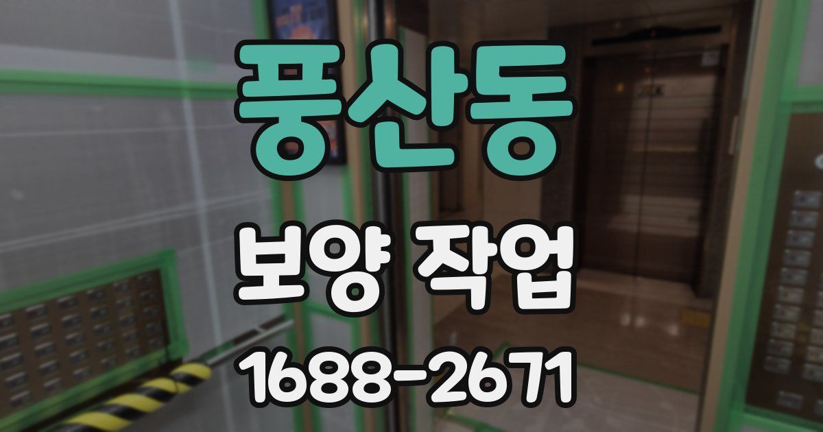 풍산동 보양 작업