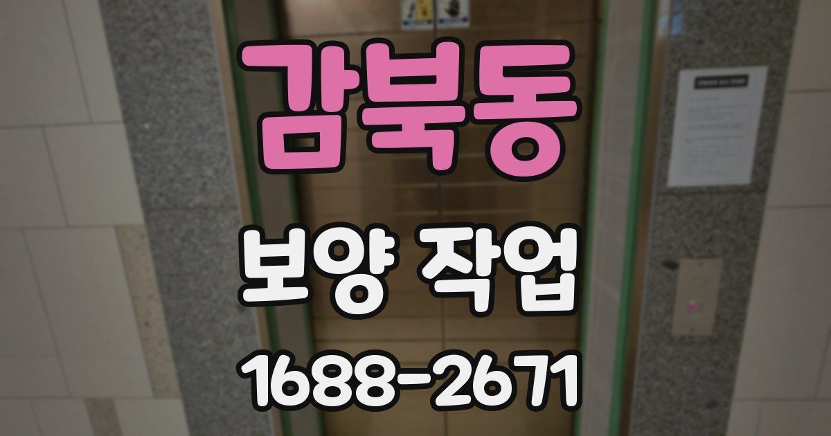감북동 보양 작업