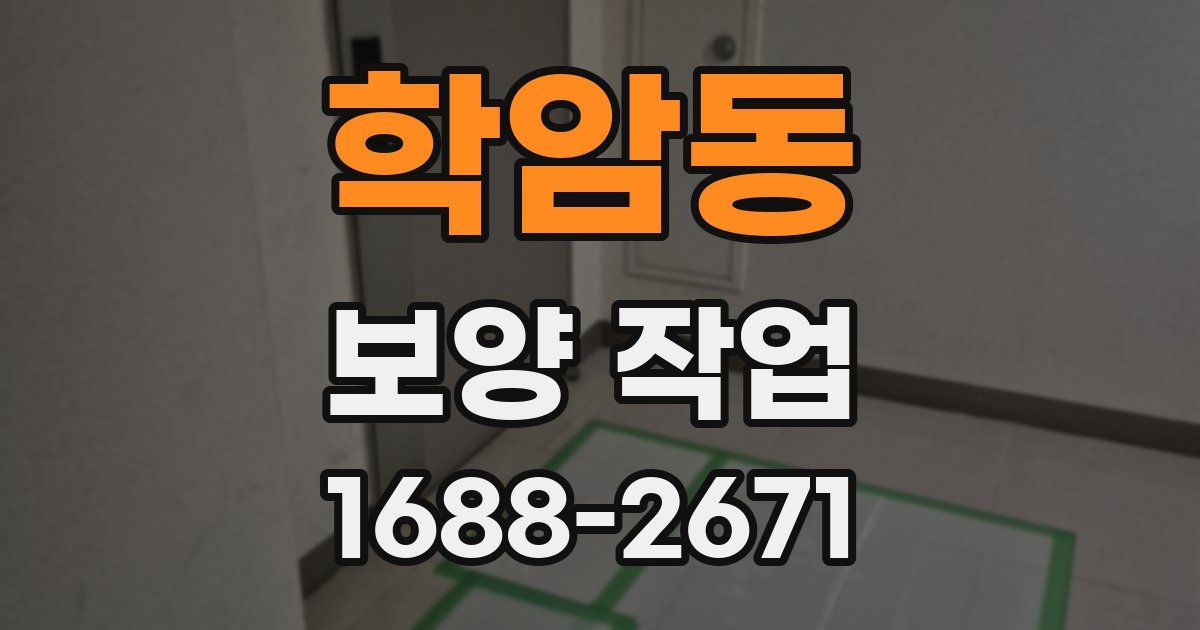 학암동 보양 작업