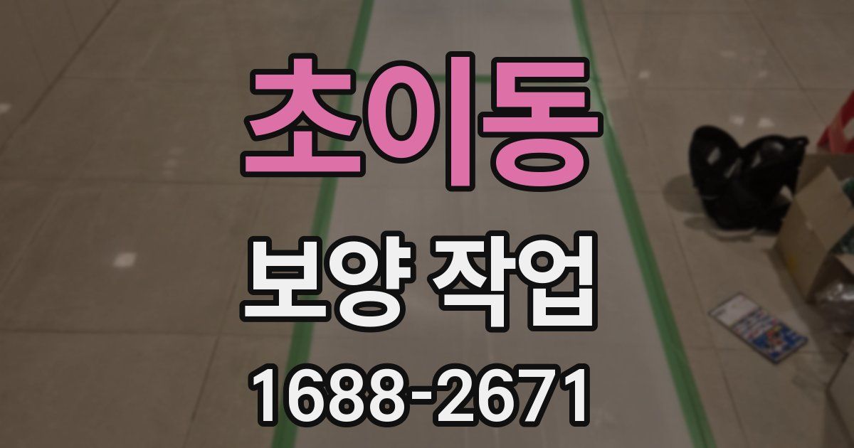 초이동 보양 작업