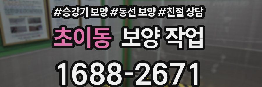 초이동 보양 작업