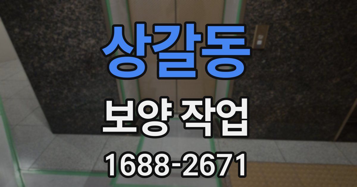 상갈동 보양 작업