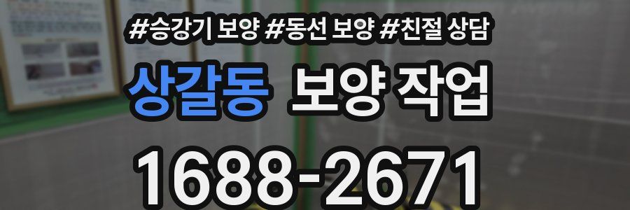 상갈동 보양 작업