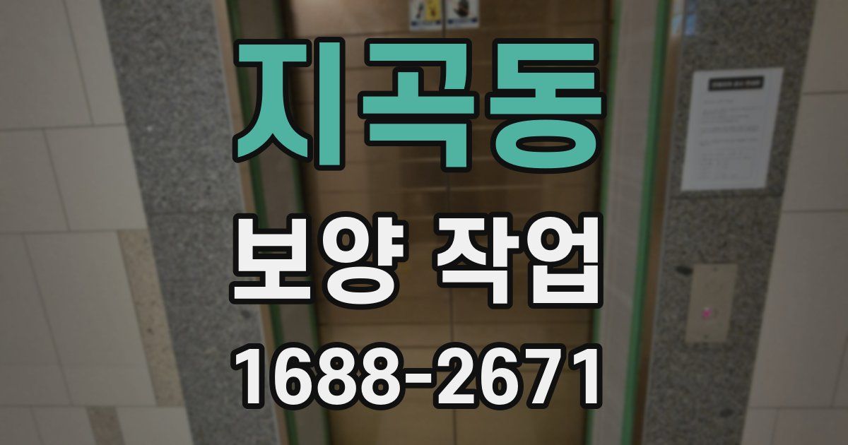 지곡동 보양 작업
