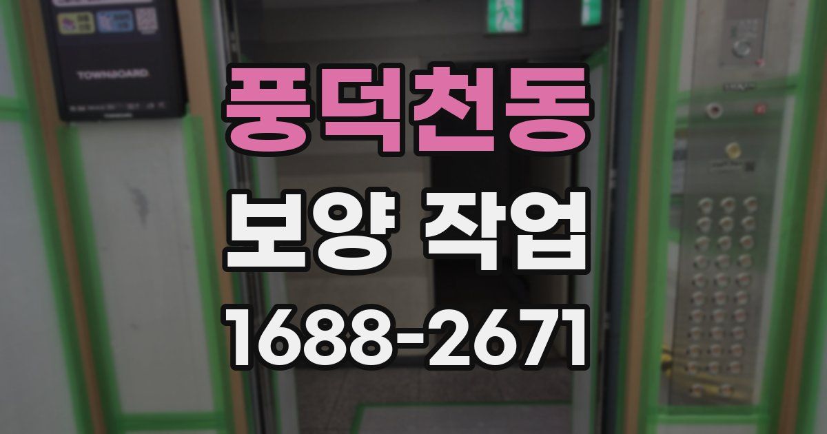 풍덕천동 보양 작업
