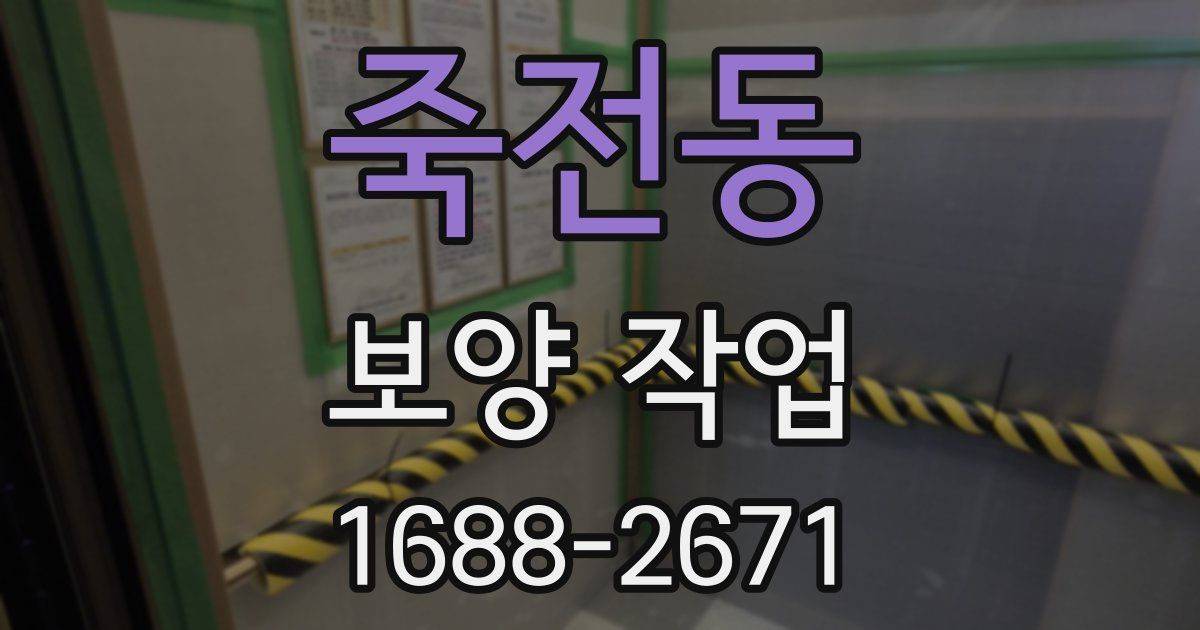 죽전동 보양 작업