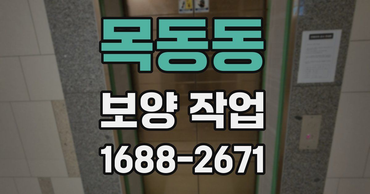 목동동 보양 작업