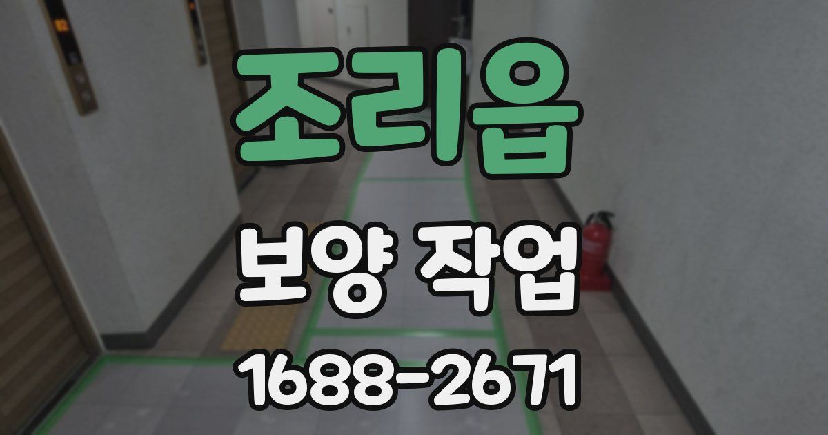 조리읍 보양 작업