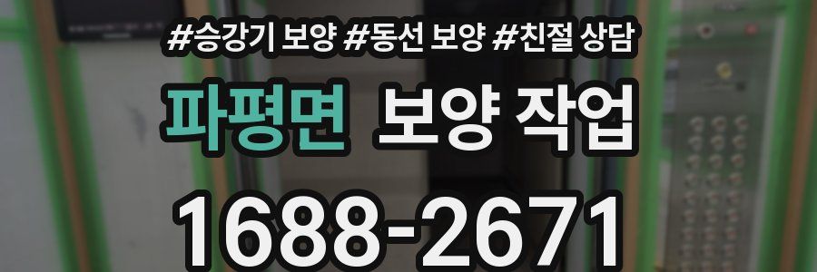 파평면 보양 작업