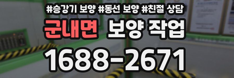군내면 보양 작업