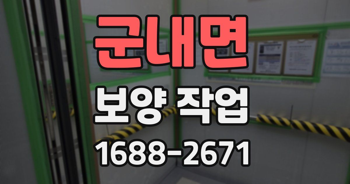 군내면 보양 작업