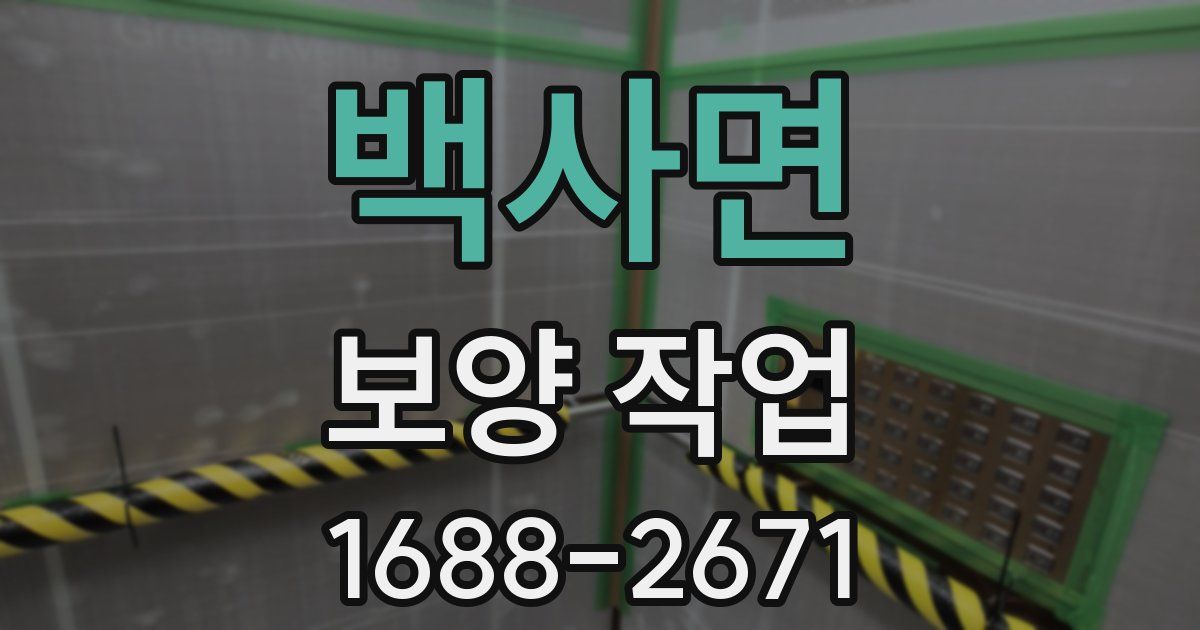 백사면 보양 작업