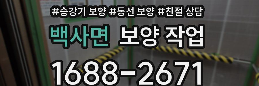백사면 보양 작업