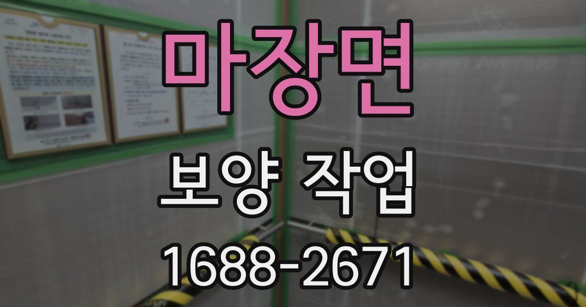 마장면 보양 작업