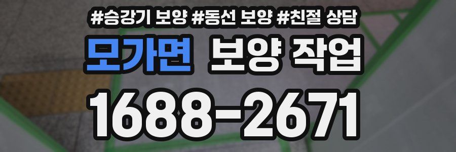 모가면 보양 작업