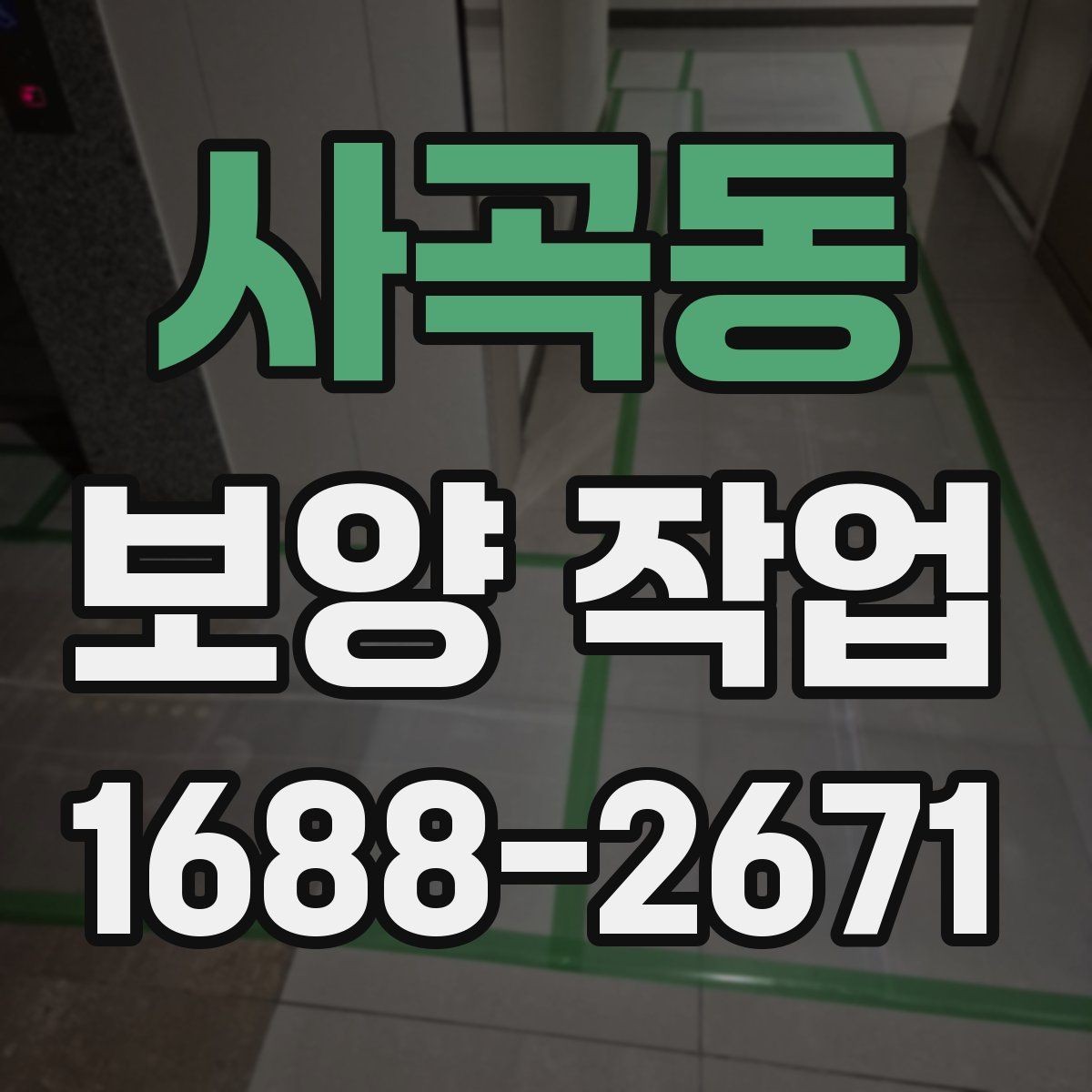 사곡동 보양 작업 범위가 달라지는 이유