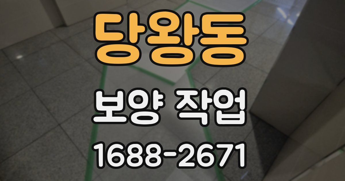 당왕동 보양 작업