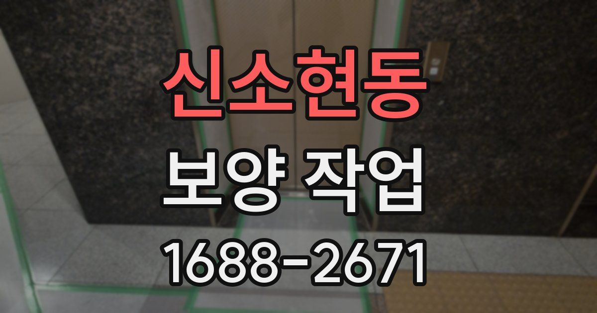 신소현동 보양 작업