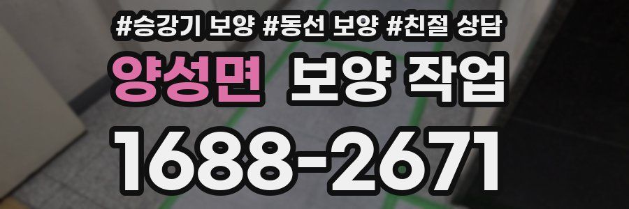 양성면 보양 작업