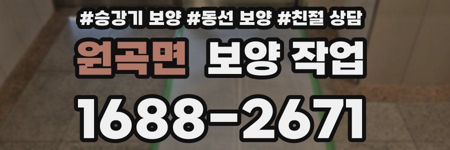 원곡면 보양 작업