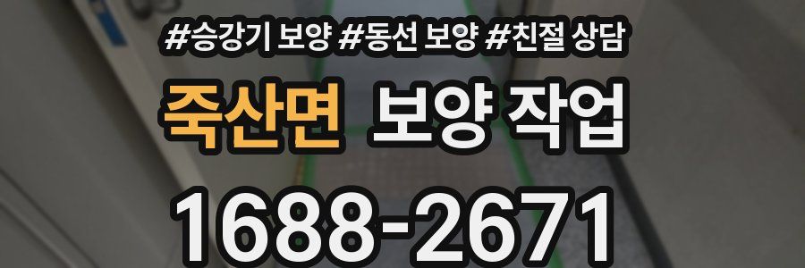 죽산면 보양 작업
