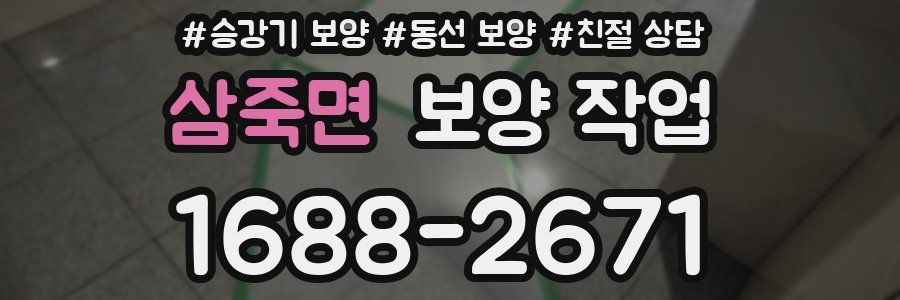 삼죽면 보양 작업