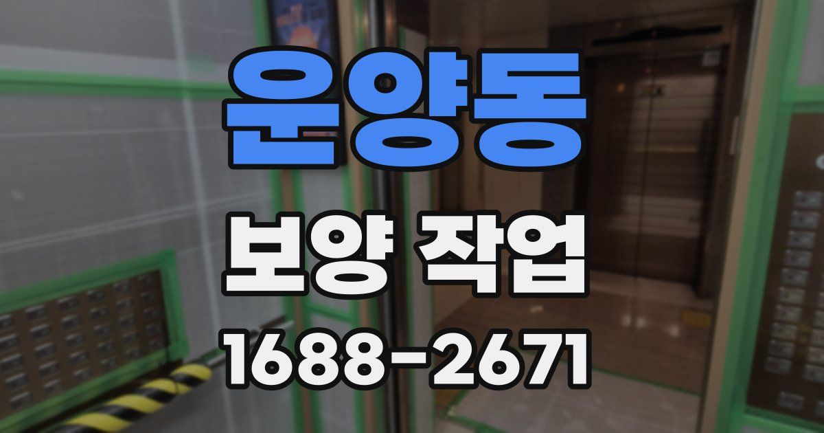운양동 보양 작업