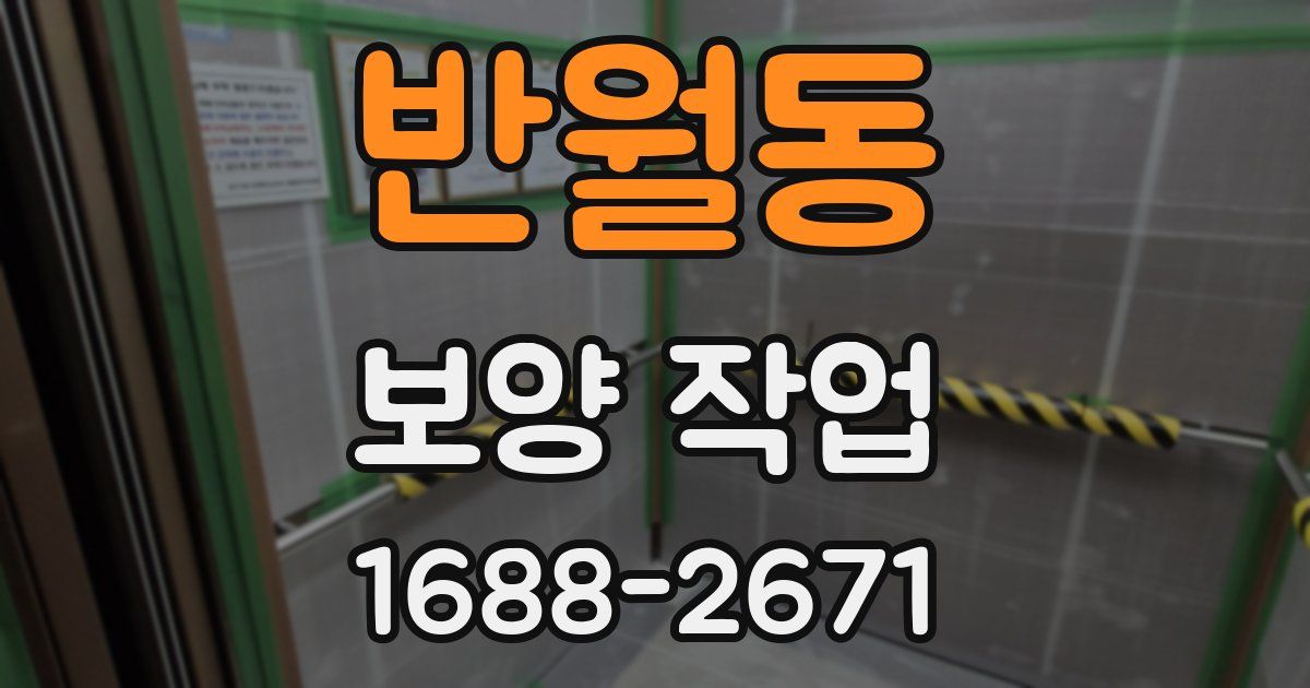반월동 보양 작업