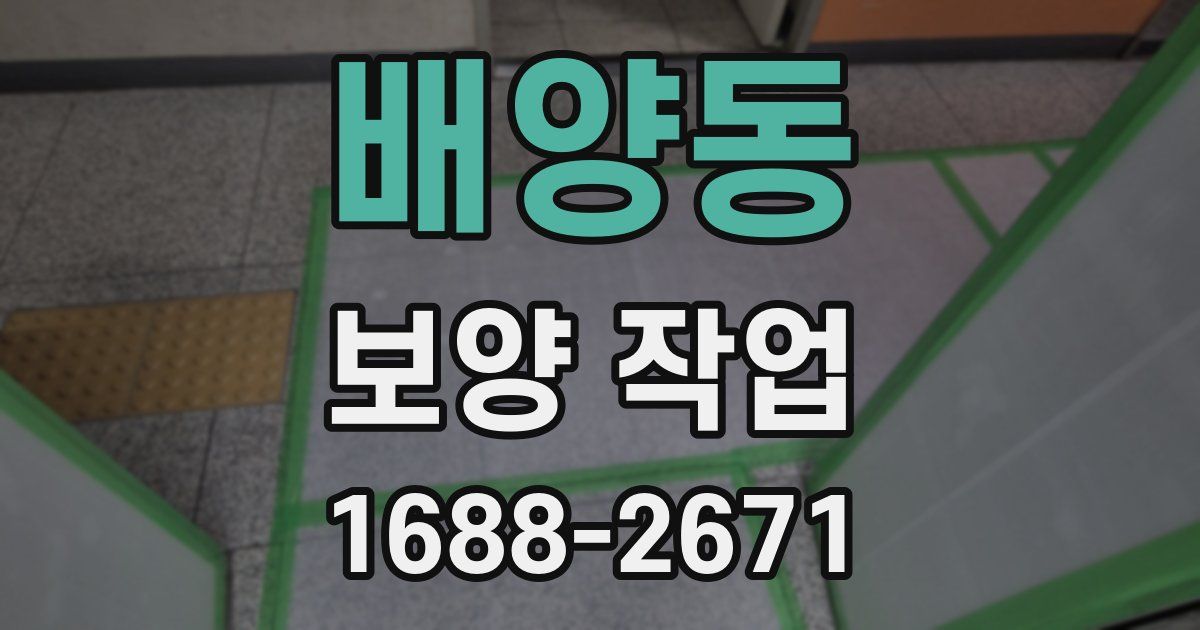 배양동 보양 작업