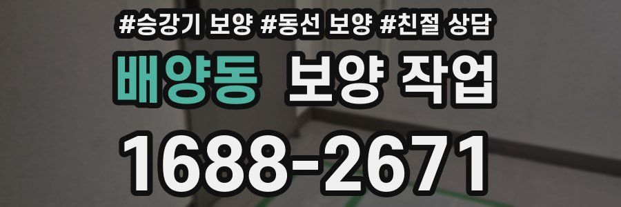 배양동 보양 작업