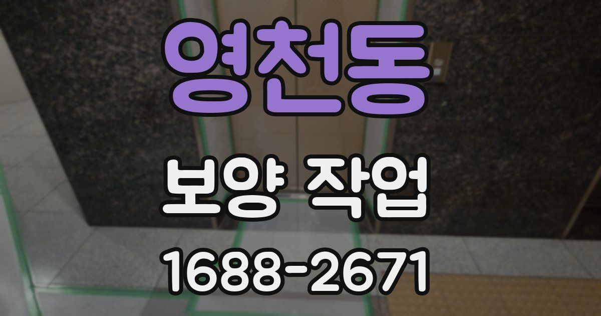 영천동 보양 작업